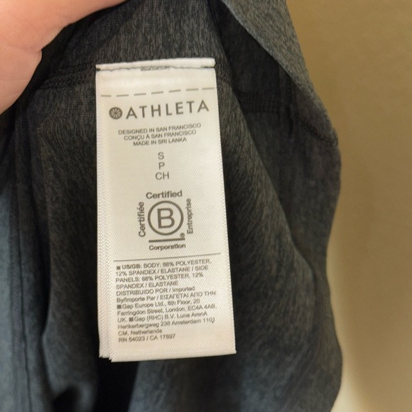 HTF ATHLETA Uptempo Dress Women's Size Small in Black Heather Long Sleeve - Picture 6 of 6